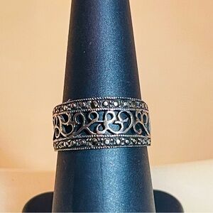 💕Hand Crafted 925 Silver Filigree Cigar Band Pinkie Ring!